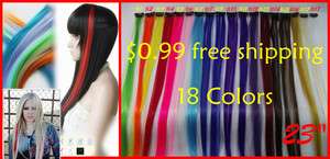 2012 Colorful Clip On Hair Extensions Long 22 24 60cm  