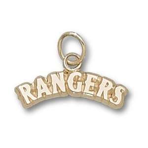 Texas Rangers 10K Gold Arched RANGERS 3/16 Pendant  