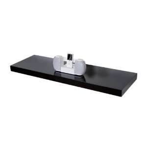  Hudson Modern Stylish Floating Shelf Black Gloss 600 x 240 
