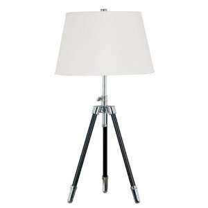Dainolite Lighting 2151T EB+A419 Tripod 1 Light Table Lamps, Ebony 