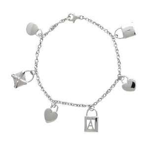  Sterling Silver Lock Charm Bracelet Puresplash Jewelry