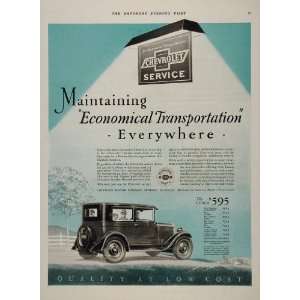  1927 Ad Chevrolet Chevy Service Automobile Antique Car 