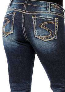 New Silver Womens Plus Size Jeans Frances14 16 18 20 22 24 Inseam 31 