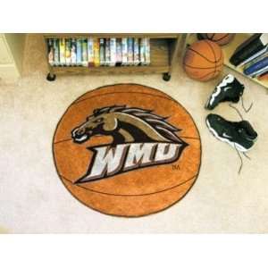  Western Michigan WMU Broncos Basketball Shaped Area Rug 