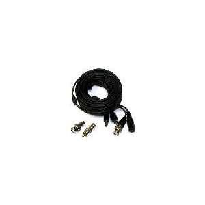  25ft CCTV Cable Video Power BNC to RCA with Adapters 