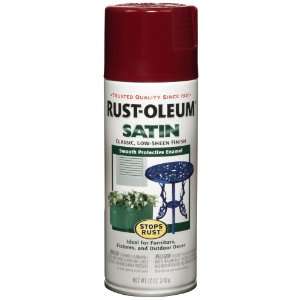  Rust Oleum 7760830 Satin Enamels Spray, Heritage Red, 12 