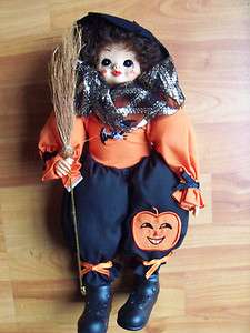   1988 Brinns October Calendar Clown Halloween Doll 14 EUC  