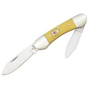 Kissing Crane Knives 3217 Canoe Pocket Knife with Yellow Composition 