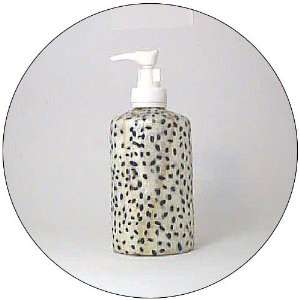  /Soap Dispenser   Hand Painted Snow Leopard Print
