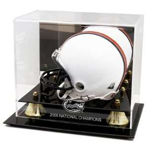   National Champions Deluxe Team Logo Mini Helmet Display Case Sports