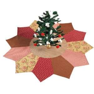 Cinnamon Rose Quilted Christmas Tree Skirt 
