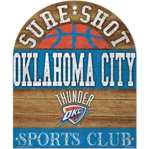   Oklahoma City Thunder Sports Club Wood Sign