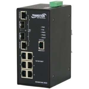  Managed Industrial Switch 6 10/100/1000 Pts +2 Gig Combo 