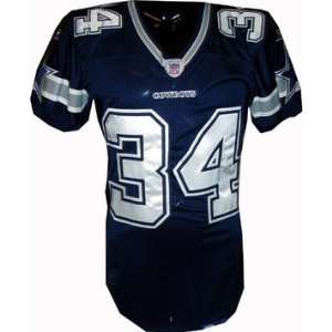  Lenny Williams 34 Cowboys Game Issued Navy Jersey Size 42 