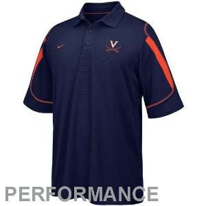    Nike Virginia Cavaliers Navy Blue Stiff Arm Polo