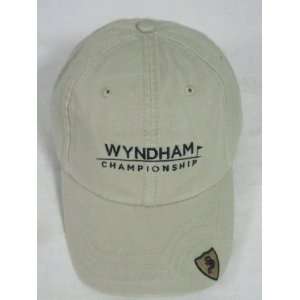 Wyndham Championship Golf Hat Khaki Bill logo ADG NEW