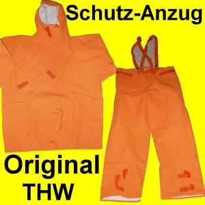 Abc Anzug Jacke und Hose Orange THW Vollschutz ​Anzug  