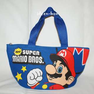 Super Mario Bros Tasche Shopper Henkeltasche Blau  
