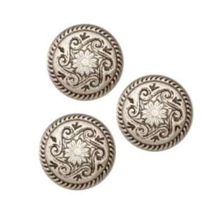  Metal Button 5/8 Pembroke Antique Silver By The Package 