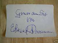 WW2 Leutnant Edmund Rossmann Autograph   100% Original  
