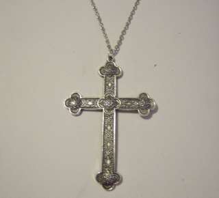 French Styled Cross Necklace YOU PICK Lengths 14   36  