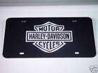 Harley Davidson license plate chrome mirror tag laser