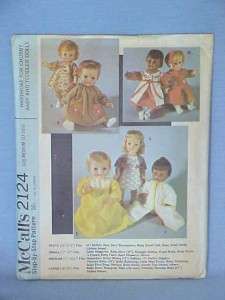 Vintage 1969 Uncut Doll Clothes Pattern Medium McCall`s 2124  