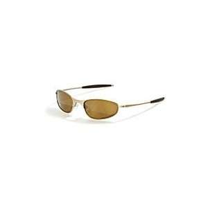 Oakley A Wire Sunglasses Platinum/Polarized Gold Iridium OA 05 704