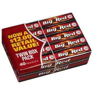 40 Packs Wrigleys Big Red Cinnamon Chewing Gum