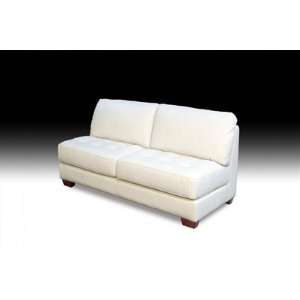 com Diamond Sofa Zen Collection Armless, All Leather Tufted Seat Sofa 