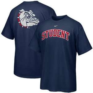    Nike Gonzaga Bulldogs Navy Blue Student T shirt