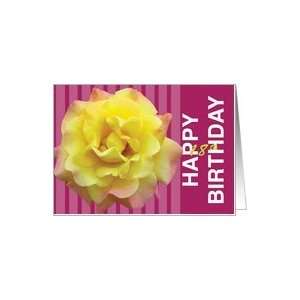 Yellow Rose Birthday Card