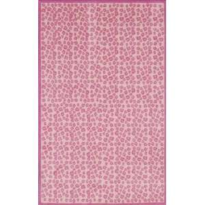   Kids Area Rug Girls Pink 5x7 Animal Leopard Print Furniture & Decor