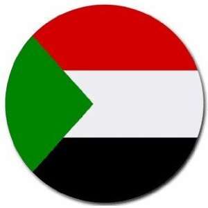  Sudan Flag Round Mouse Pad