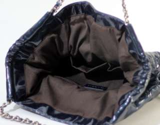   Shoulder Bag Drawstring Enamel Handbags Blue Black Stitch Vogue SQ