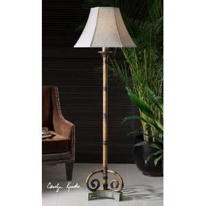 65 in Natural Bamboo Tall Floor Lamp