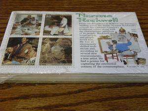 Norman Rockwell Sheets of Four 99 Mint Never Hinged Sheets In All J725 