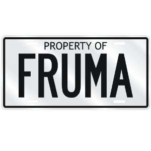  NEW  PROPERTY OF FRUMA  LICENSE PLATE SIGN NAME