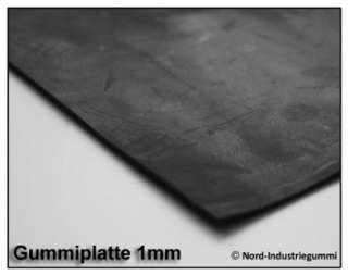 1m² Gummiplatte Gummimatte 1,20m x 0,83m, Stärke 1mm  