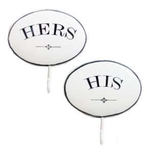  Classic His and Hers Enamel Hook Set
