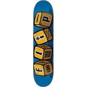 Flip Skate Dice Skateboard Deck   8 x 32.25  Sports 