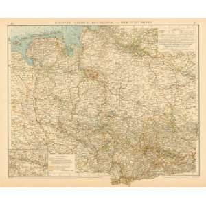    Andree 1899 Antique Map of Hannover & Bremmen