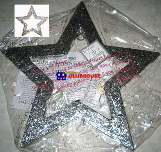 Dept56 Department 56 Silver RETRO Glitter Light Up Star Christmas Tree 