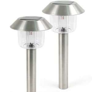  Stainless Steel Post Top Solar Lights Set of 2