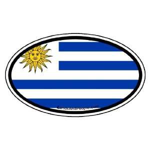  Uruguay Flag Car Bumper Sticker Decal Oval Automotive