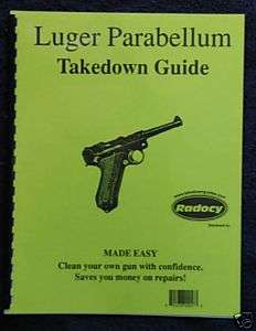 Luger Parabellum Pistols Assembly Dis. guide Radocy  