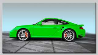 Leinwand Bild Porsche 911 S Grün Kult Bilder Klassiker Gras Kunst XXL 