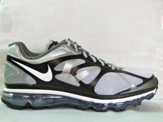 Nike Air Max + 2012 Wolf Grey Black White Running Sneaker Men sz 