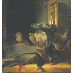 Oil Painting Dead peacocks Rembrandt van Rijn Hand 