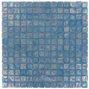  Vista   3/4 x 3/4 square glass tile in fountain blue 